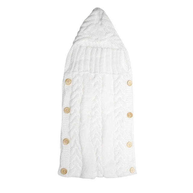 Warm Knitted Swaddle Sleeping Bag For Babies - Babynin