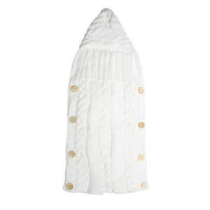 Warm Knitted Swaddle Sleeping Bag For Babies - Babynin