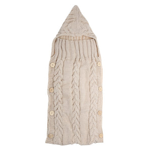 Warm Knitted Swaddle Sleeping Bag For Babies - Babynin