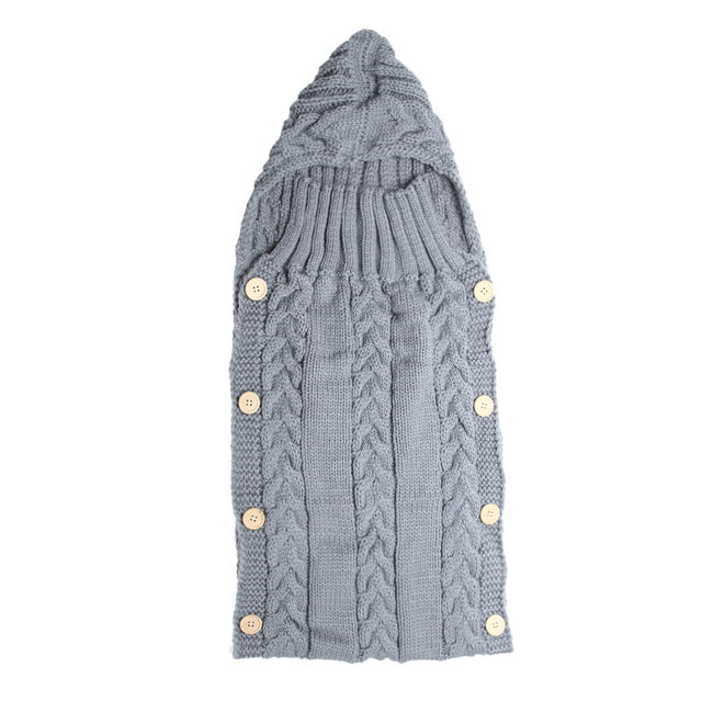 Warm Knitted Swaddle Sleeping Bag For Babies - Babynin