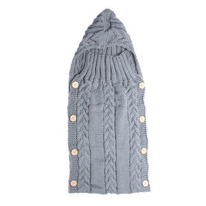 Warm Knitted Swaddle Sleeping Bag For Babies - Babynin