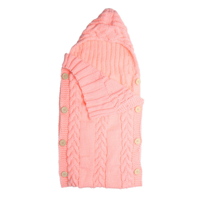 Warm Knitted Swaddle Sleeping Bag For Babies - Babynin
