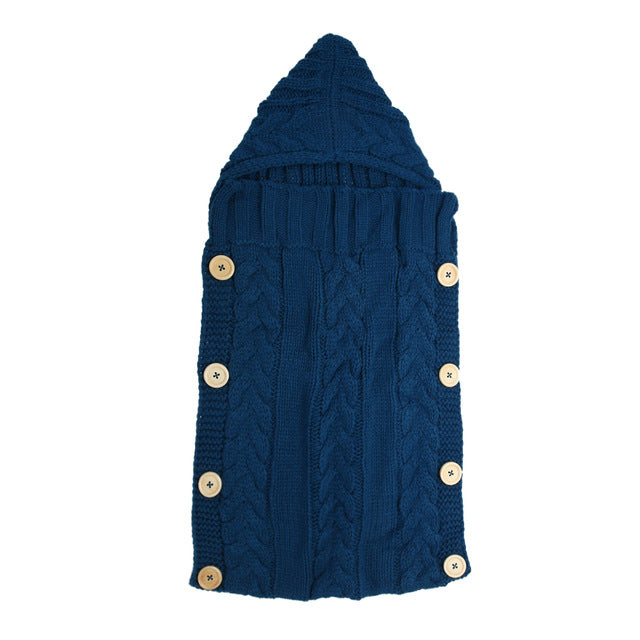 Warm Knitted Swaddle Sleeping Bag For Babies - Babynin